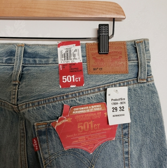 NWT Levi's 501CT Cropped Tappered Jeans - Picture 5 of 7
